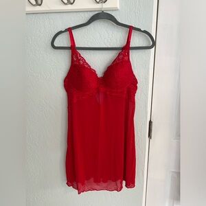 Red babydoll lingerie, never worn!